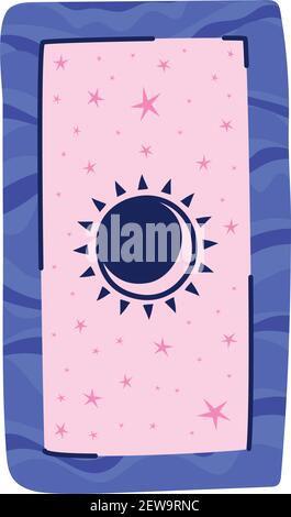 esoteric card with one eclipse Stock Vector