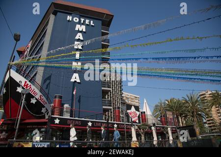 Benidorm Spain. 28th Feb 2021. A closed Benidorm hotel next to