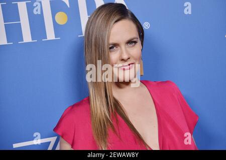 Alicia Silverstone arrives at the HFPA 75th Anniversary Celebration