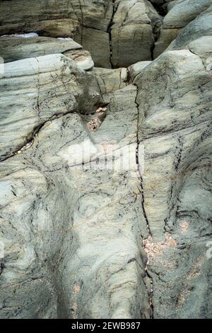 beach details, rocks on the shore, Devon Stock Photo