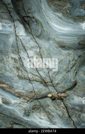 beach details, rocks on the shore, Devon Stock Photo