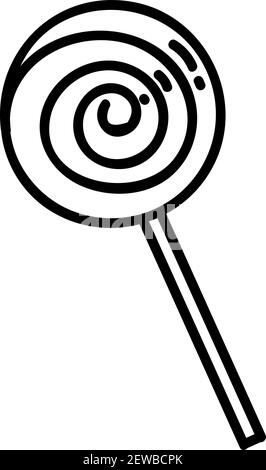 Circular lolipop, illustration, vector on white background. Stock Vector
