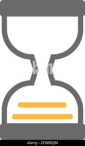 Grey hourglass, illustration, vector on white background. Stock Vector