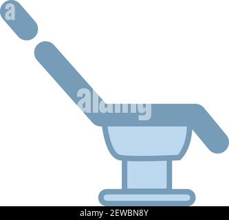 Dentist chair, illustration, vector on white background. Stock Vector