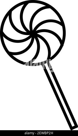 Spheric lolipop, illustration, vector on white background. Stock Vector