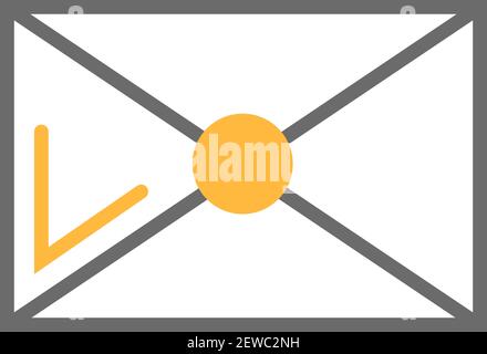 Business envelope, illustration, vector on white background. Stock Vector