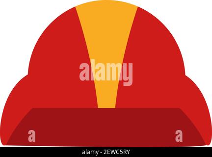 Firefighting helmet, illustration, vector on white background. Stock Vector