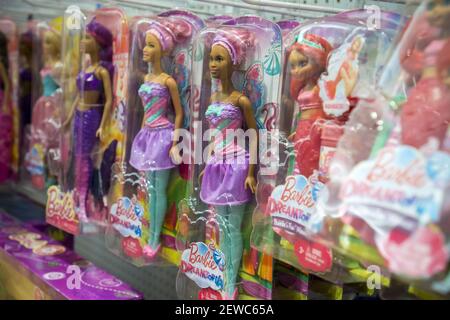 Barbie dolls selection at a Toys R Us store in Toronto, Canada Stock ...