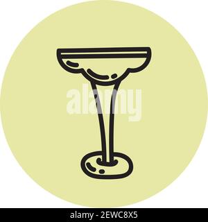 Strong coctail, illustration, vector on white background. Stock Vector