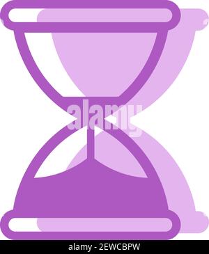 Pink hourglass, illustration, vector on white background. Stock Vector