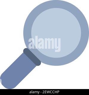 Small blue magnifier, illustration, vector on white background. Stock Vector