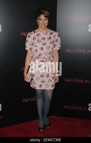 Lucy Lawless at premiere of 'The Possession' held at ArcLight Cinemas - Arrivals Hollywood Ca.8.28.12 Stock Photo