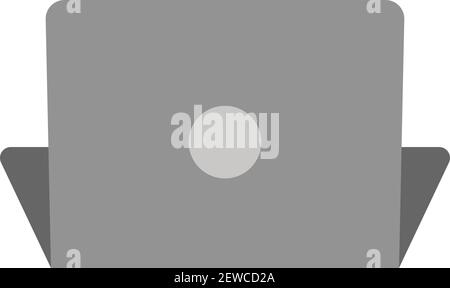 Journalism laptop, illustration, vector on white background. Stock Vector