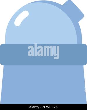 Blue observatory, illustration, vector on white background. Stock Vector