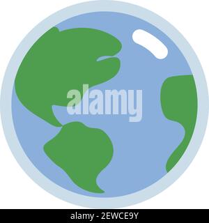 Earth from space, illustration, vector on white background. Stock Vector