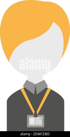 Journalist of the month, illustration, vector on white background. Stock Vector