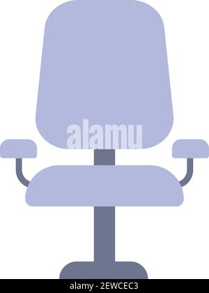 Blue office chair, illustration, vector on white background. Stock Vector