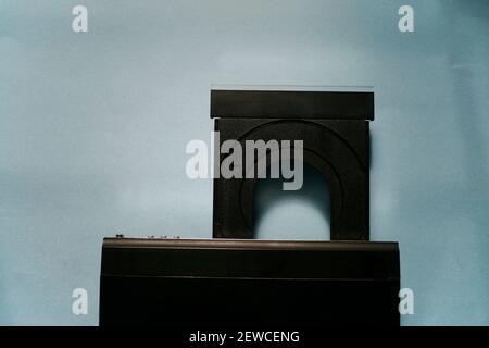 close up of  vcd or dvd player with open tray Stock Photo