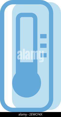 Winter thermometer, illustration, vector on white background. Stock Vector