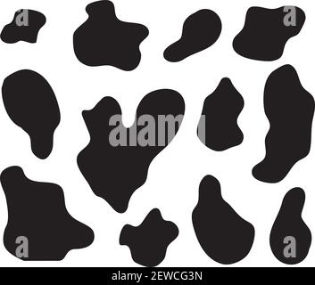 vector illustration of cow spots pattern. Cow spots background. Farm animal. Stock Vector