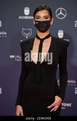 Singer Lola indigo attends The Dancer photocall on March 23, 2021