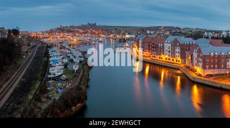 View of Whitby marina in North Yorkshire Stock Photo - Alamy