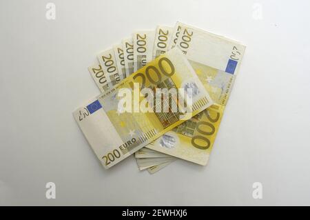 money, euros, cash, paiement , 200 Stock Photo