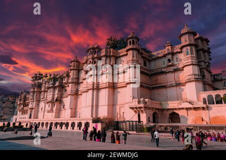 The Great City Palace of Udaipur, Rajasthan Stock Photo