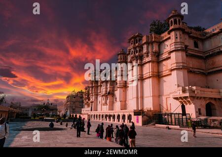 Beautiful City Palace of Udaipur, Rajasthan Stock Photo