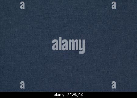 New clean dark blue square weave fabric useful material background Stock Photo
