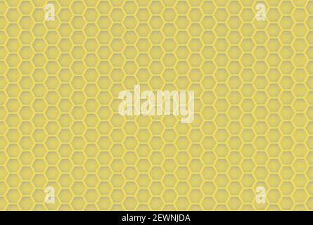 abstract yellow seamless honeycomb texture and unobtrusive sharp background. Stock Photo