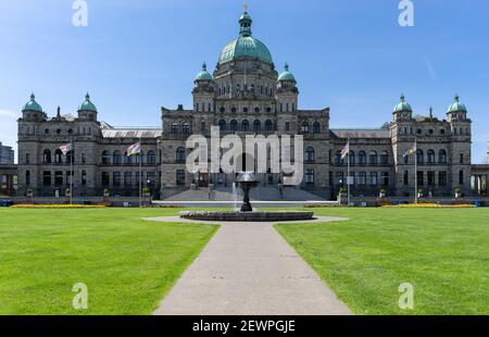 British Columbia Parliament Buildings, shot in Victoria, Vancouver Island, British Columbia, Canada Stock Photo