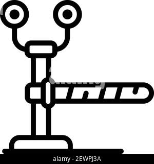 Tram barrier icon. Outline tram barrier vector icon for web design isolated on white background Stock Vector
