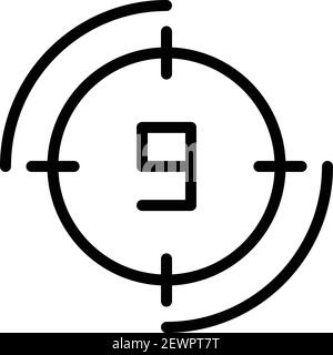 Movie countdown icon. Outline movie countdown vector icon for web design isolated on white background Stock Vector