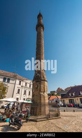 Kethuda minaret, 17th century, in Eger, Northern Uplands, Hungary, Central Europe Stock Photo