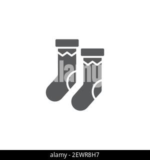 Socks icon, color, line, outline vector sign, linear style pictogram isolated on white. Symbol, logo illustration Stock Vector