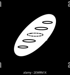 Bread loaf dark mode glyph icon Stock Vector