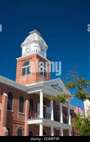 Victorian brick-built clock tower of the Monroe County Court House, Old Town, Key West, Florida Keys, Florida, United States of America, North America Stock Photo