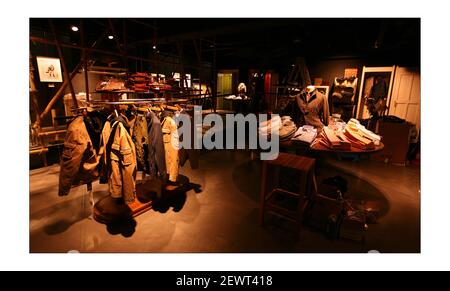 Last minute preparations for tomorows opening of the National Geographic shop on Regents street in Londonphotograph by David Sandison The Independent Stock Photo