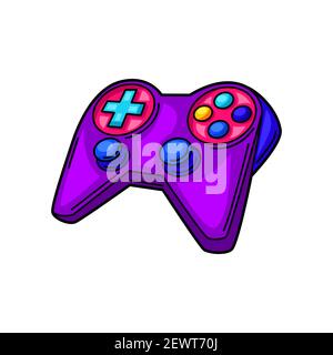Illustration of gaming gamepad. Cyber sports, computer games, fun recreation. Stock Vector