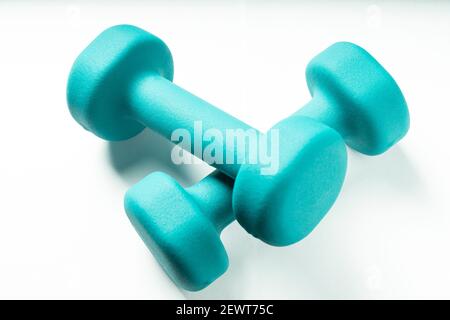 dumbbell isolated on white background Stock Photo