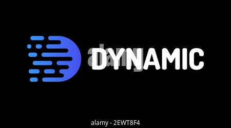 D letter with movement and shift logo. Motion Speed Line Letter D vector Logo Design Template Element Stock Vector