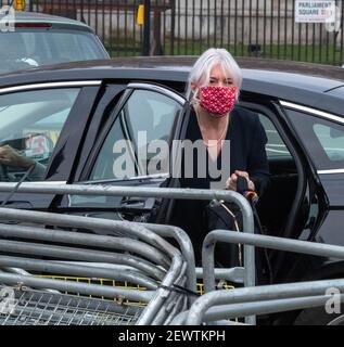 London, UK. 3rd Mar, 2021. Nadine Dorries, MP, Minister of State for Mental Health, Suicide Prevention and Patient Safety (also known as Mental Health Minister) and MP for Mid Bedfordshire arrives at the House of Commons Credit: Ian Davidson/Alamy Live News Stock Photo