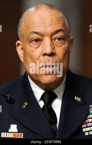 Washington, USA. 03rd Mar, 2021. Army Maj. Gen. William Walker, Commanding General of the District of Columbia National Guard gives his opening statement during a Senate Homeland Security and Governmental Affairs & Senate Rules and Administration joint hearing on Wednesday, March 3, 2021 to discuss the January 6th attack on the U.S. Capitol. (Photo by Greg Nash/Pool/Sipa USA) Credit: Sipa USA/Alamy Live News Stock Photo