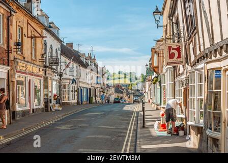 Historic Houses at the town centre of Winchcombe in Gloucestershire, England, UK Stock Photo