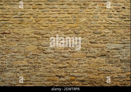 Warm Sandstone Wall Stock Photo