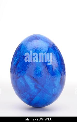 colored easter eggs on white background Stock Photo