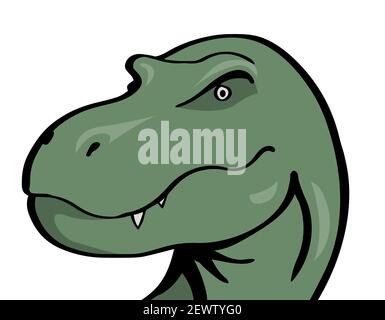 T-rex dinosaur isolated prehistoric animal sketch. Vector