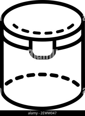 Lunchbox outline simple icon. Illustration of lunchbox icon vector for web design isolated on white Stock Vector