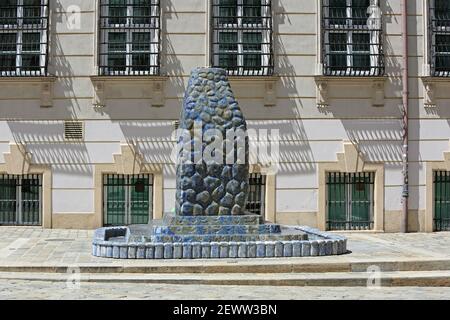 Vienna, Austria - July 11, 2015: Lapis Lazuli Blue Fountain Landmark Vienna in Wien, Austria. Stock Photo